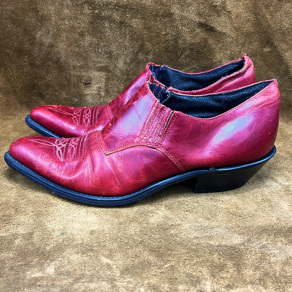 Code West Vintage Red Ankle Booties